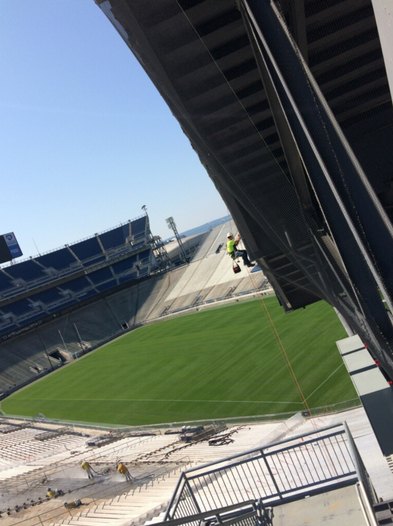 top-down stadium view